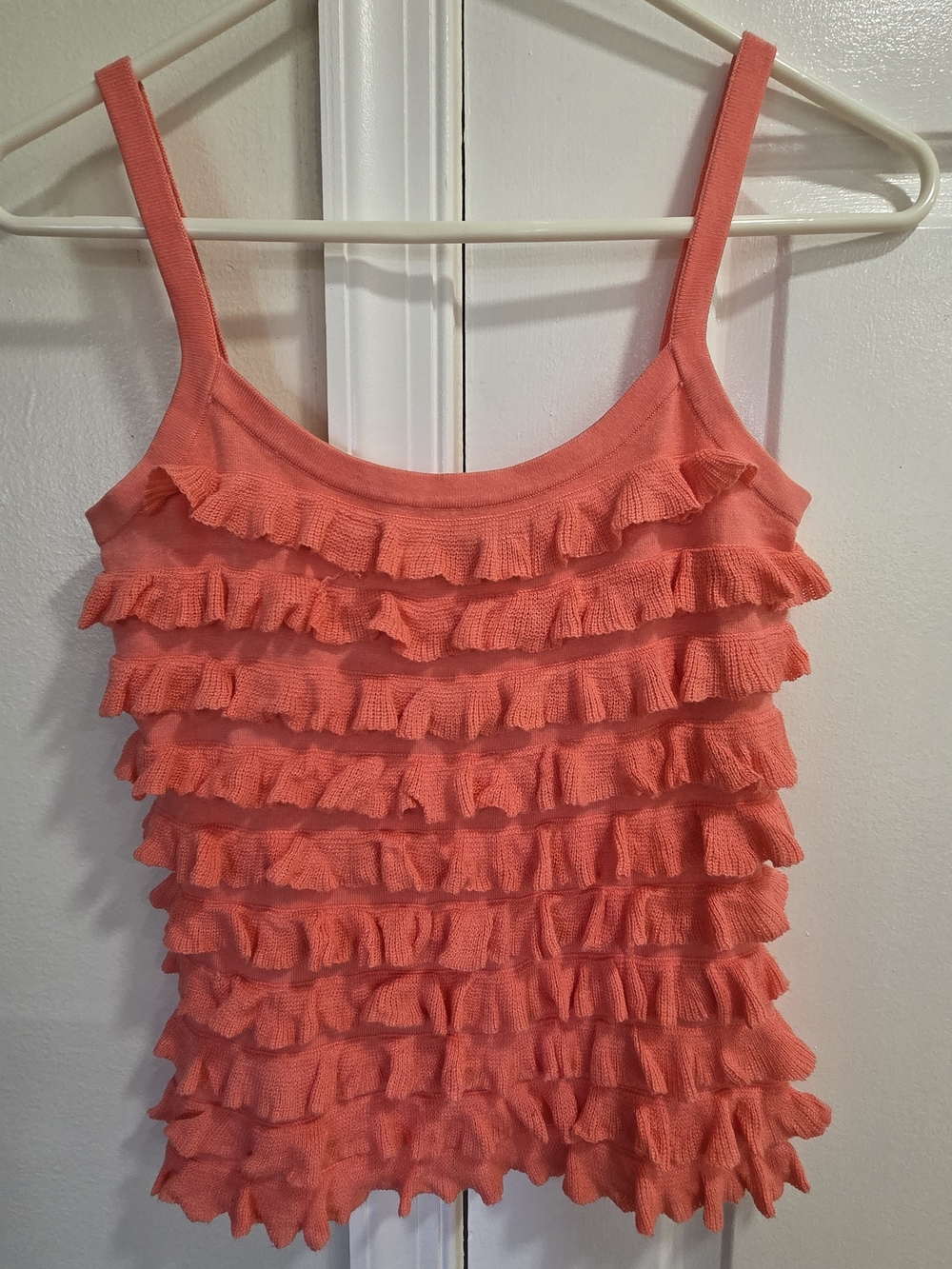 INC International Concepts Coral Ruffle Knit Tank